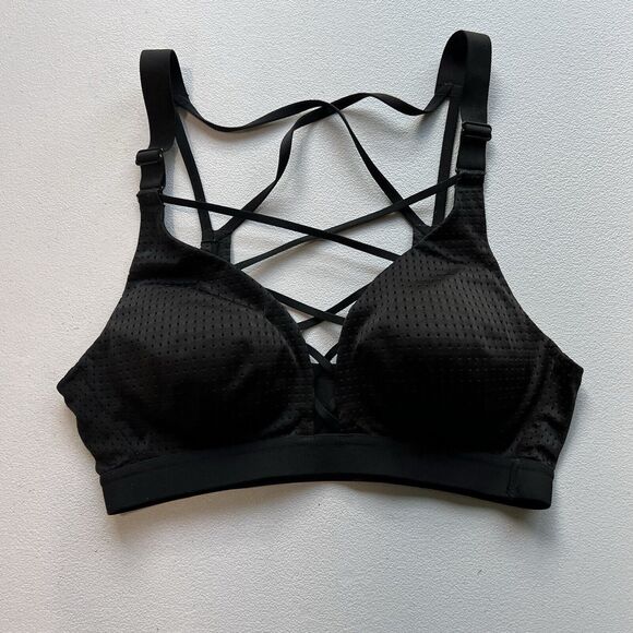 Victoria's Secret Lightweight Mesh Plunge Strappy Racerback Sports Bra Size 32A - Picture 1 of 4